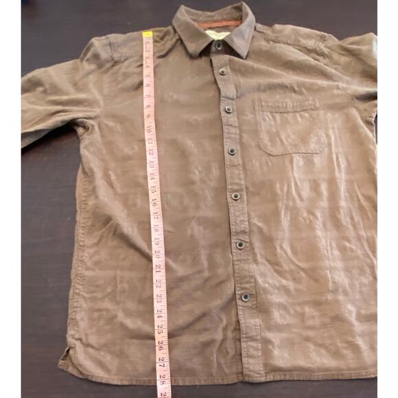 Territory Ahead Brown Textured Cotton Long Sleeve Button Front Shirt Men’s M - Picture 6 of 8